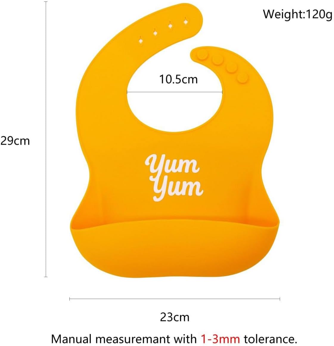 Baby Silicone Bibs 3 Pack, Waterproof BPA-Free Bib for Babies and Toddlers 6-36 Months, Food Catcher Pocket, Adjustable Reusable Feeding Accessory, Easy Clean Baby Led Weaning Essential