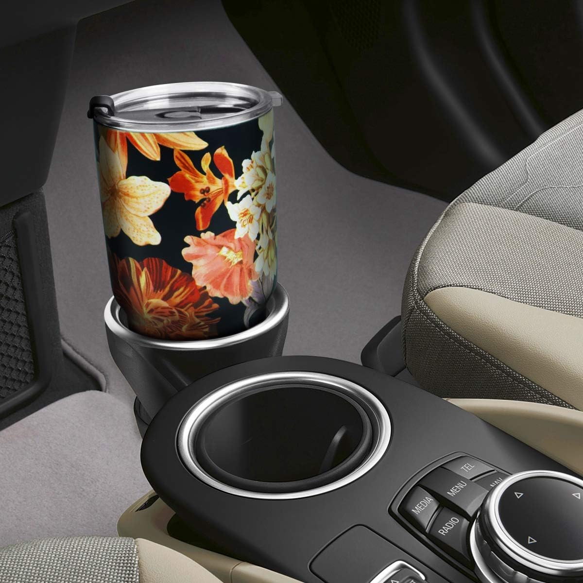 30oz Tumbler Double Wall Stainless Steel Vacuum Insulated Travel Mug with Splash-Proof Lid Metal Straw and Brush