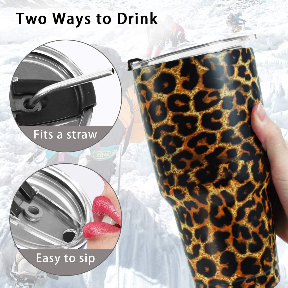 30oz Tumbler Double Wall Stainless Steel Vacuum Insulated Travel Mug with Splash-Proof Lid Metal Straw and Brush