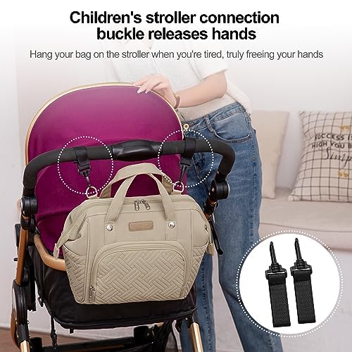 Small Diaper Bag for Women, 4 in 1 Mini Baby Bag (Dark Gray)