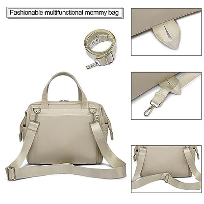Small Diaper Bag for Women, 4 in 1 Mini Baby Bag (Dark Gray)