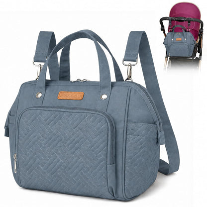 Small Diaper Bag for Women, 4 in 1 Mini Baby Bag (Dark Gray)