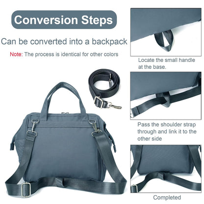 Small Diaper Bag for Women, 4 in 1 Mini Baby Bag (Dark Gray)