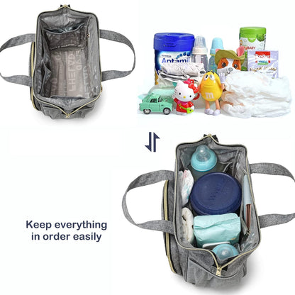 Small Diaper Bag for Women, 4 in 1 Mini Baby Bag (Dark Gray)