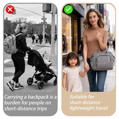 Small Diaper Bag for Women, 4 in 1 Mini Baby Bag (Dark Gray)