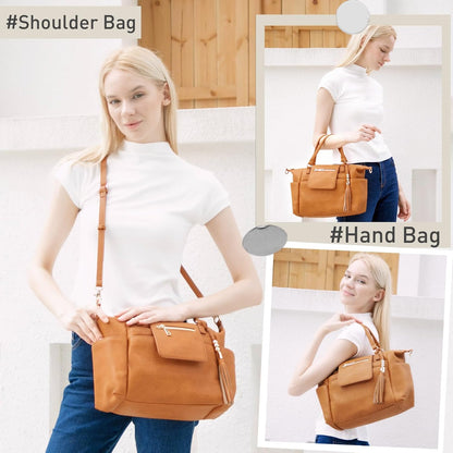 Diaper Bag Tote Leather Diaper Bag Purse Backpack Large Baby Bag