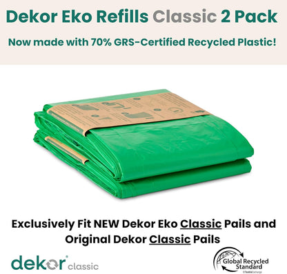 CLASSIC Diaper Pail Refills | Unscented | Exclusive End-of-Liner Marking | Thick Quick & Easy to Replace | Most Economical Refill System | for Original and Eko Style Pails