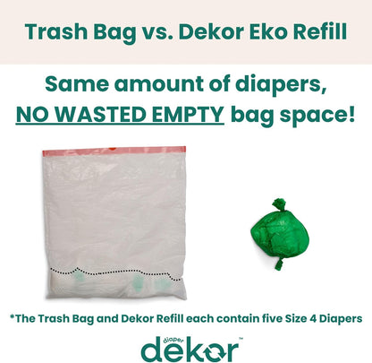CLASSIC Diaper Pail Refills | Unscented | Exclusive End-of-Liner Marking | Thick Quick & Easy to Replace | Most Economical Refill System | for Original and Eko Style Pails