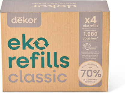 CLASSIC Diaper Pail Refills | Unscented | Exclusive End-of-Liner Marking | Thick Quick & Easy to Replace | Most Economical Refill System | for Original and Eko Style Pails
