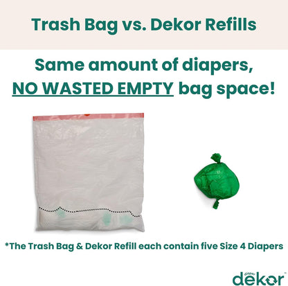 CLASSIC Diaper Pail Refills | Unscented | Exclusive End-of-Liner Marking | Thick Quick & Easy to Replace | Most Economical Refill System | for Original and Eko Style Pails