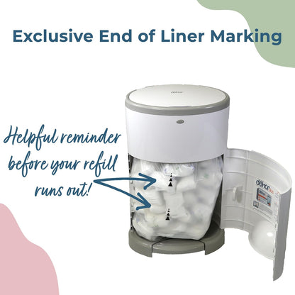 CLASSIC Diaper Pail Refills | Unscented | Exclusive End-of-Liner Marking | Thick Quick & Easy to Replace | Most Economical Refill System | for Original and Eko Style Pails