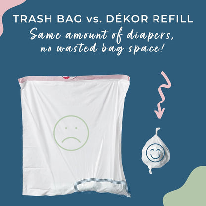 CLASSIC Diaper Pail Refills | Unscented | Exclusive End-of-Liner Marking | Thick Quick & Easy to Replace | Most Economical Refill System | for Original and Eko Style Pails