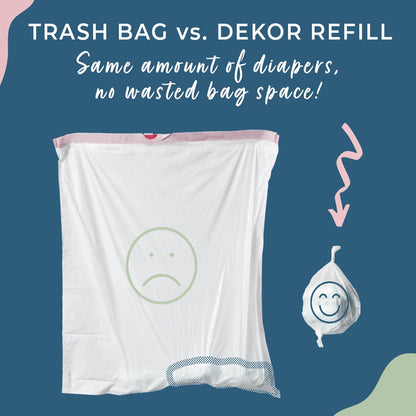 CLASSIC Diaper Pail Refills | Unscented | Exclusive End-of-Liner Marking | Thick Quick & Easy to Replace | Most Economical Refill System | for Original and Eko Style Pails