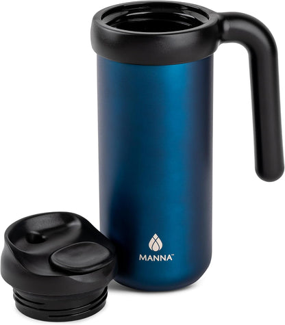 Mocha Double-wall Vacuum Insulated Travel Mug with Leak-proof Easy-Align Lid - 16 Oz - Stainless Steel