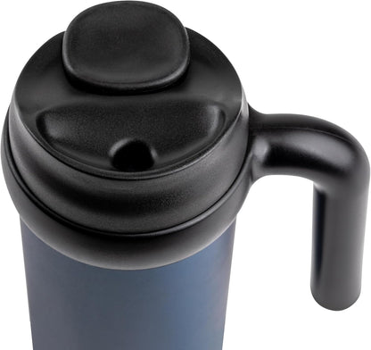 Mocha Double-wall Vacuum Insulated Travel Mug with Leak-proof Easy-Align Lid - 16 Oz - Stainless Steel