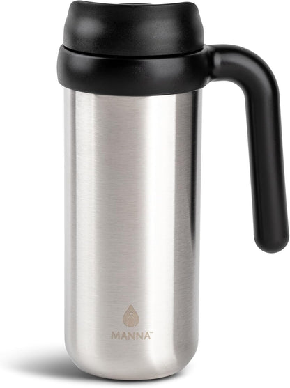Mocha Double-wall Vacuum Insulated Travel Mug with Leak-proof Easy-Align Lid - 16 Oz - Stainless Steel