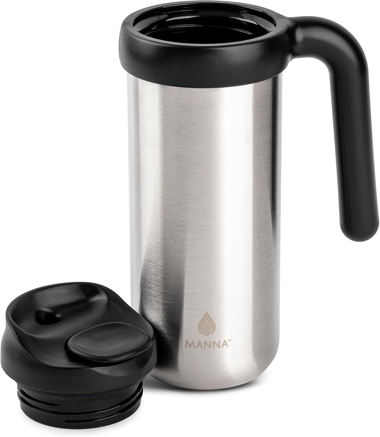 Mocha Double-wall Vacuum Insulated Travel Mug with Leak-proof Easy-Align Lid - 16 Oz - Stainless Steel