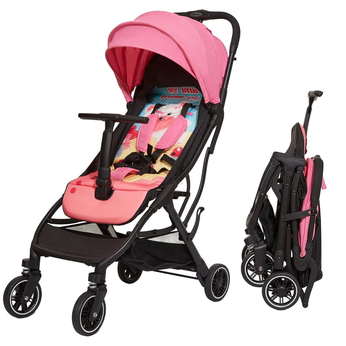 Superb Lightweight Travel Stroller, Compact One-Hand Fold Buggy