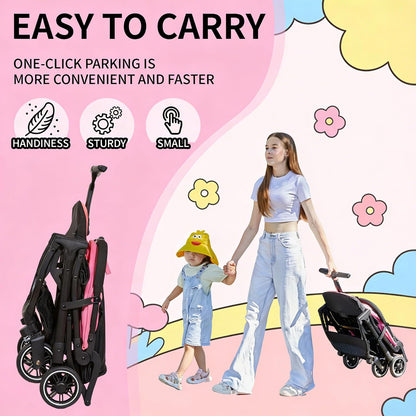 Superb Lightweight Travel Stroller, Compact One-Hand Fold Buggy