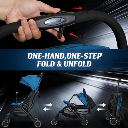Superb Lightweight Travel Stroller, Compact One-Hand Fold Buggy