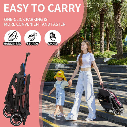 Superb Lightweight Travel Stroller, Compact One-Hand Fold Buggy