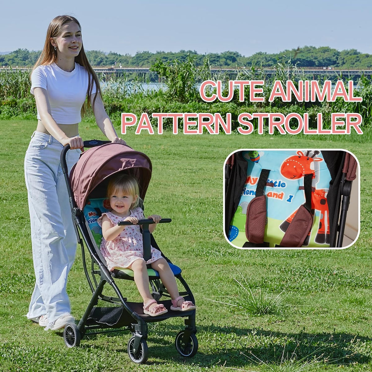 Superb Lightweight Travel Stroller, Compact One-Hand Fold Buggy