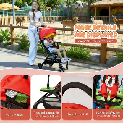 Superb Lightweight Travel Stroller, Compact One-Hand Fold Buggy