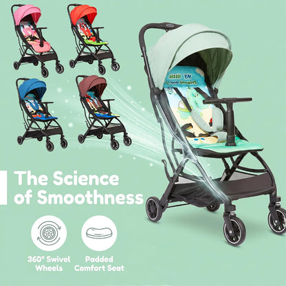 Superb Lightweight Travel Stroller, Compact One-Hand Fold Buggy