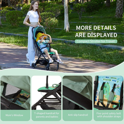 Superb Lightweight Travel Stroller, Compact One-Hand Fold Buggy