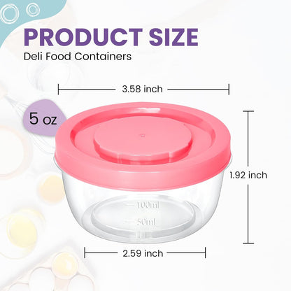 8 oz Small Plastic Freezer Containers, 12 Pcs, Multicolor