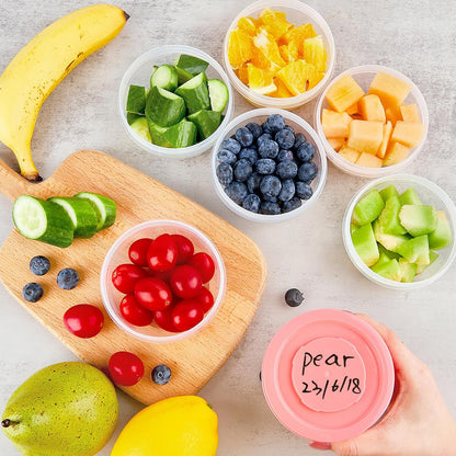 8 oz Small Plastic Freezer Containers, 12 Pcs, Multicolor