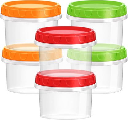 8 oz Small Plastic Freezer Containers, 12 Pcs, Multicolor
