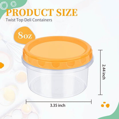8 oz Small Plastic Freezer Containers, 12 Pcs, Multicolor