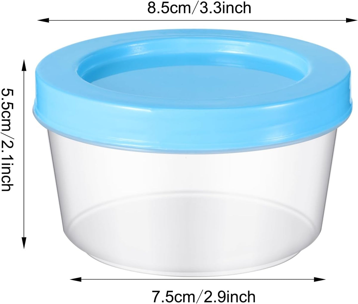 24 Pcs Small Baby Food Storage Containers, 7 oz Plastic with Lids