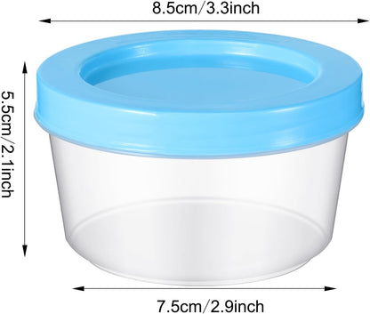 24 Pcs Small Baby Food Storage Containers, 7 oz Plastic with Lids