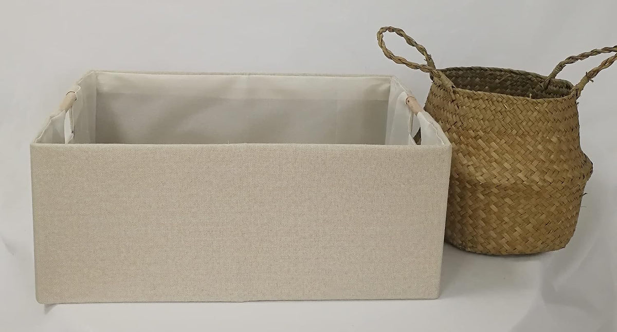 Storage Bin for Shelves Rectangle Closet Baskets Foldable Box with Handles Black Storage Boxes for Home Office Car Dormroom