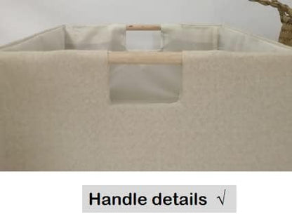 Storage Bin for Shelves Rectangle Closet Baskets Foldable Box with Handles Black Storage Boxes for Home Office Car Dormroom