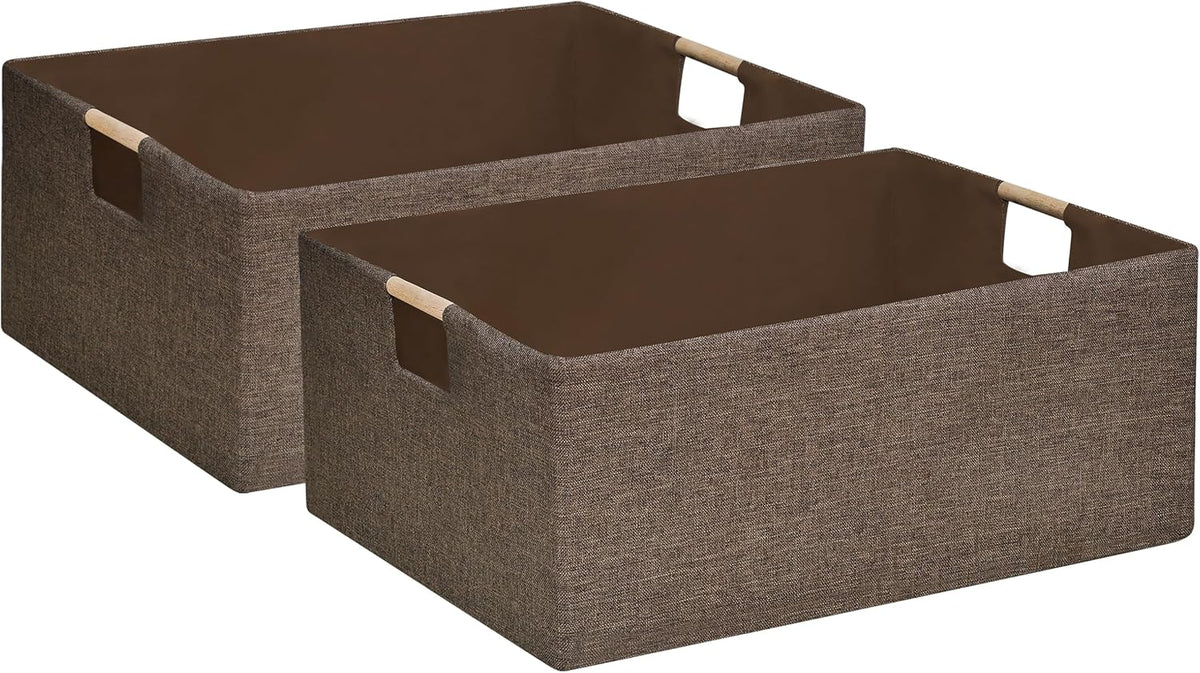 Storage Bin for Shelves Rectangle Closet Baskets Foldable Box with Handles Black Storage Boxes for Home Office Car Dormroom