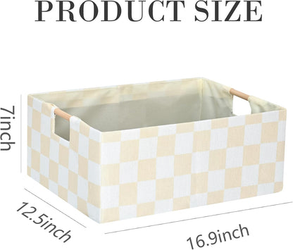 Storage Bin for Shelves Rectangle Closet Baskets Foldable Box with Handles Black Storage Boxes for Home Office Car Dormroom