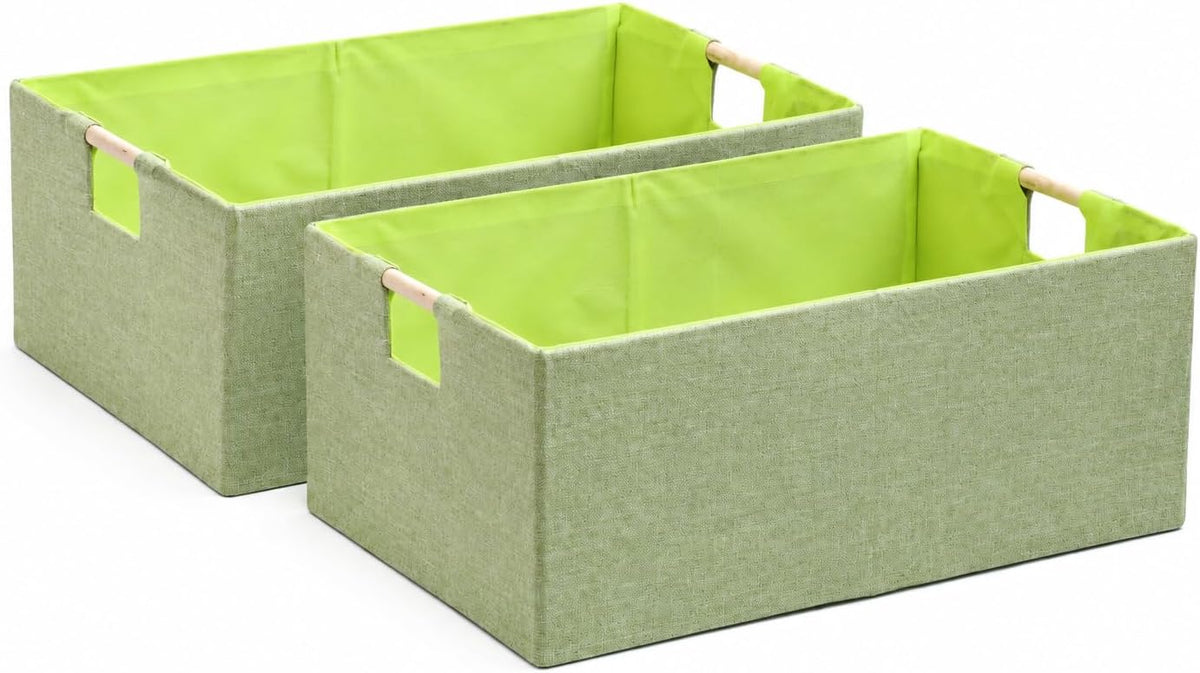 Storage Bin for Shelves Rectangle Closet Baskets Foldable Box with Handles Black Storage Boxes for Home Office Car Dormroom