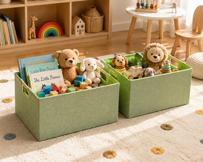 Storage Bin for Shelves Rectangle Closet Baskets Foldable Box with Handles Black Storage Boxes for Home Office Car Dormroom