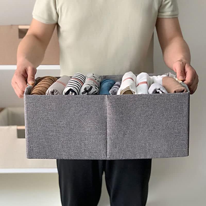 Storage Bin for Shelves Rectangle Closet Baskets Foldable Box with Handles Black Storage Boxes for Home Office Car Dormroom