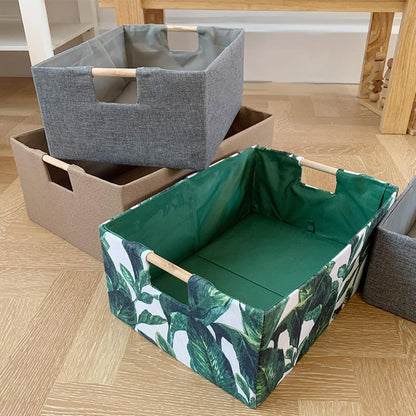 Storage Bin for Shelves Rectangle Closet Baskets Foldable Box with Handles Black Storage Boxes for Home Office Car Dormroom