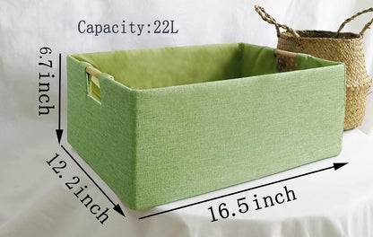Storage Bin for Shelves Rectangle Closet Baskets Foldable Box with Handles Black Storage Boxes for Home Office Car Dormroom