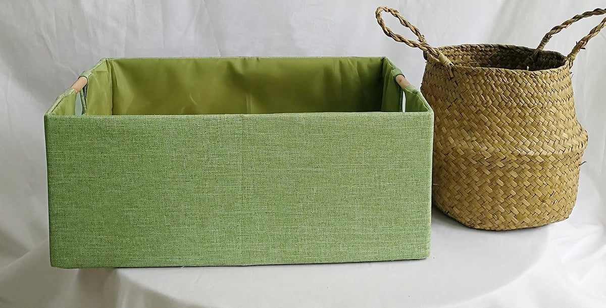 Storage Bin for Shelves Rectangle Closet Baskets Foldable Box with Handles Black Storage Boxes for Home Office Car Dormroom