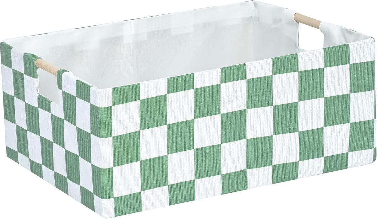 Storage Bin for Shelves Rectangle Closet Baskets Foldable Box with Handles Black Storage Boxes for Home Office Car Dormroom