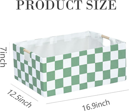 Storage Bin for Shelves Rectangle Closet Baskets Foldable Box with Handles Black Storage Boxes for Home Office Car Dormroom