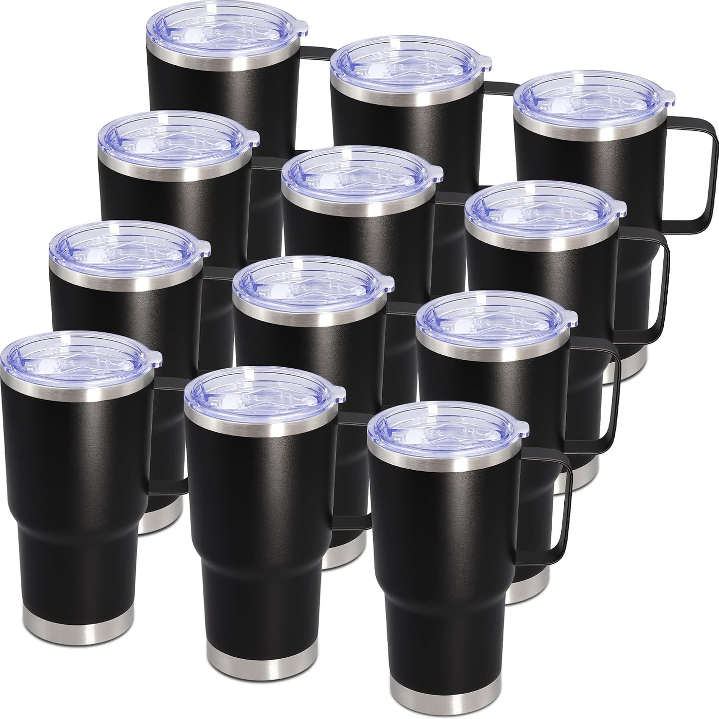 20 oz Tumbler with Handle and Lid Insulated Travel Coffee Mug LightBlue 1P | Stainless Steel Tumbler, coffee tumbler with handle,Spill Proof Double Wall Vacuum Tumbler Cup Keep Drink Hot & Cold