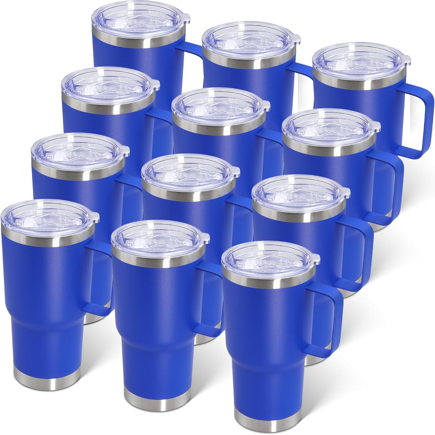 20 oz Tumbler with Handle and Lid Insulated Travel Coffee Mug LightBlue 1P | Stainless Steel Tumbler, coffee tumbler with handle,Spill Proof Double Wall Vacuum Tumbler Cup Keep Drink Hot & Cold