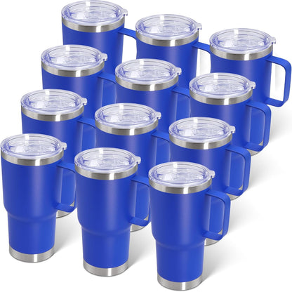 20 oz Tumbler with Handle and Lid Insulated Travel Coffee Mug LightBlue 1P | Stainless Steel Tumbler, coffee tumbler with handle,Spill Proof Double Wall Vacuum Tumbler Cup Keep Drink Hot & Cold